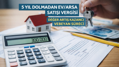 5 Yıl Dolmadan Ev/Arsa Satarsan Vergi Çıkar mı? 2026 Değer Artış Kazancı Rehberi